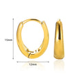 European And American Fashion 18K Gold-plated Square Inlaid Fashion Sense Titanium Steel Earrings - Norellé