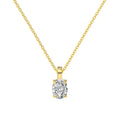 S925 Sterling Silver Necklace Women's Advanced Oval Water Foam 8A Heart-shaped Zircon Flower Horse Eye Clavicle Chain - Norellé