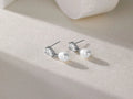 Freshwater Pearl Water Drop Pear-shaped Zircon Earrings - Norellé
