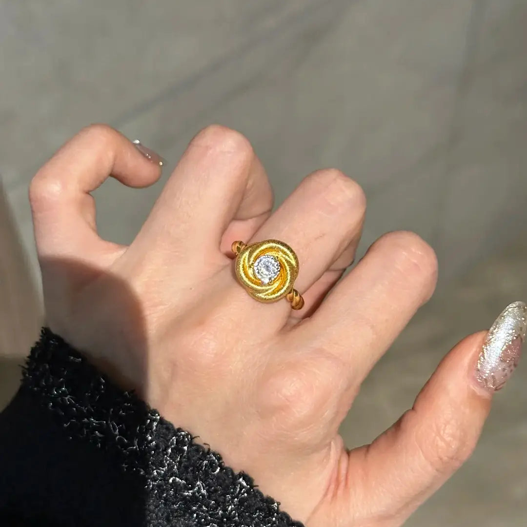 Romantic Eternal Love Mobius Brushed Rose Pendant