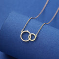 Women's Simple Design Asymmetrical Size Double Ring Clavicle Necklace Versatile - Norellé
