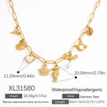 Women's Non-fading Stainless Steel Electroplated 18K Gold Shell Pearl Necklace - Norellé