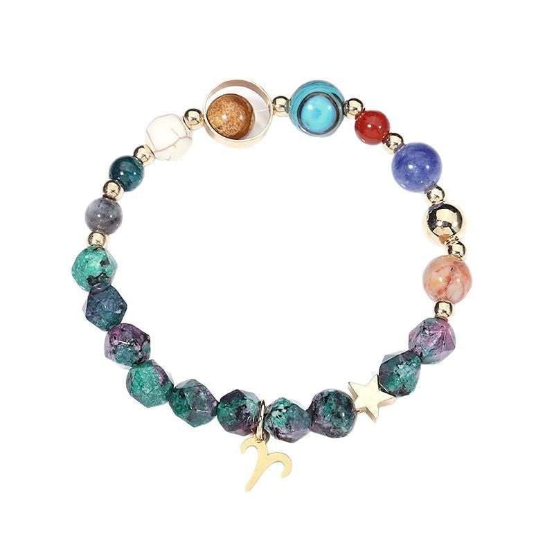 Natural Stone Twelve Constellations Bracelets Cut Hemp Stone Fashion - Norellé