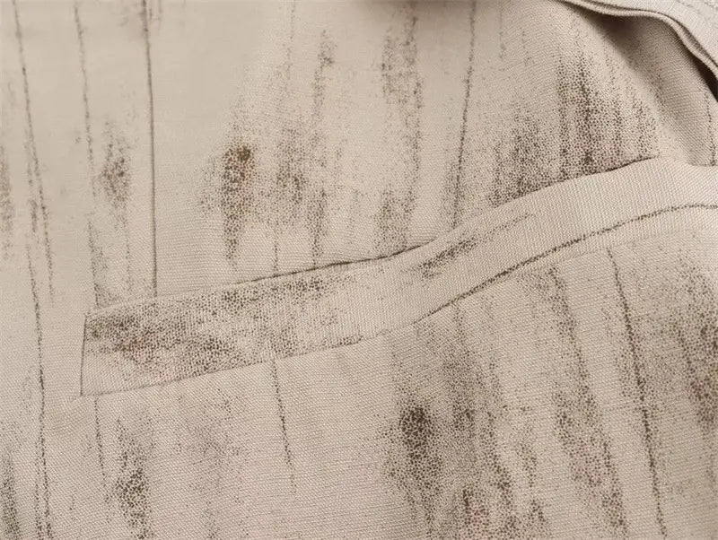 V-neck Buttons Decorative Lace-up Sleeveless Waistcoat Vest Wide-leg Casual Pants Suit