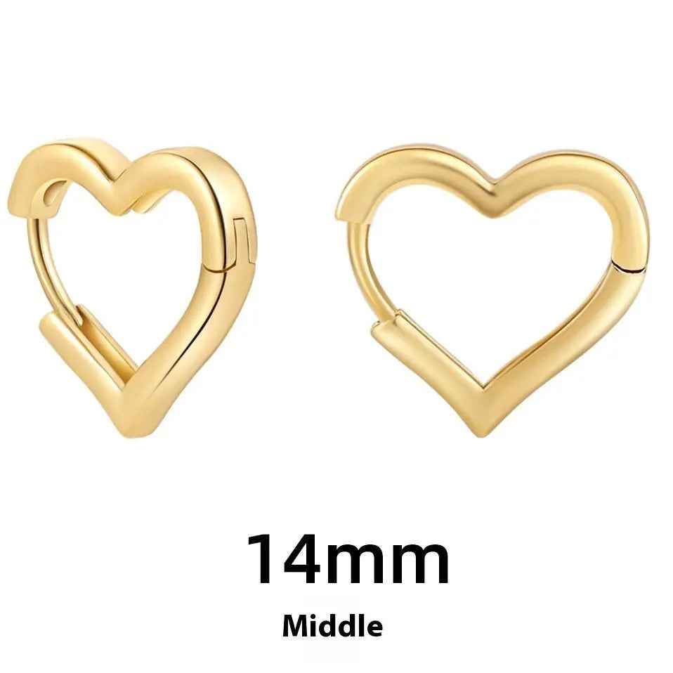 Women's Simple Hollow Pentagram Love Square Twist Earrings - Norellé