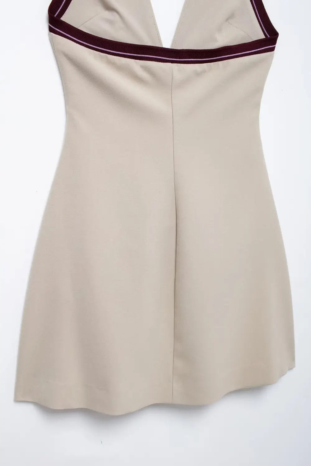 Women’s Stitching Stripe Decorative Rib Halter Dress