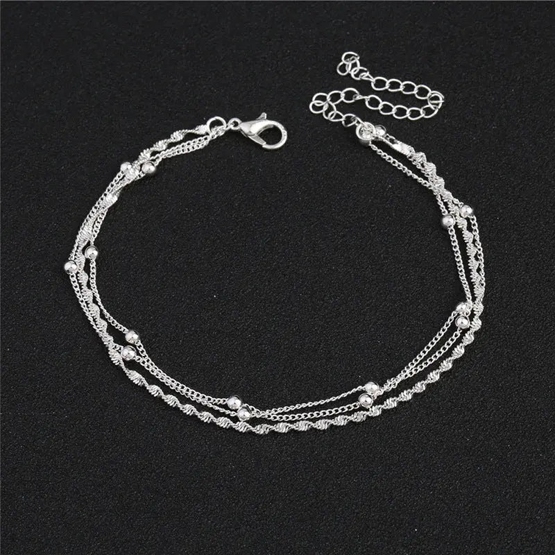 925 Sterling Silver Women Anklet Bracelet - electronic accessories