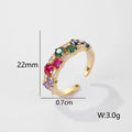Retro Gemstone Affordable Luxury Fashion Open-end Personality Ring - Norellé