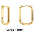 Women's Simple Hollow Pentagram Love Square Twist Earrings - Norellé