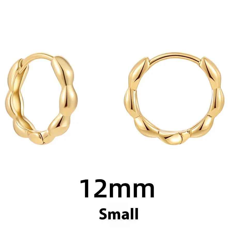 Women's Simple Hollow Pentagram Love Square Twist Earrings - Norellé