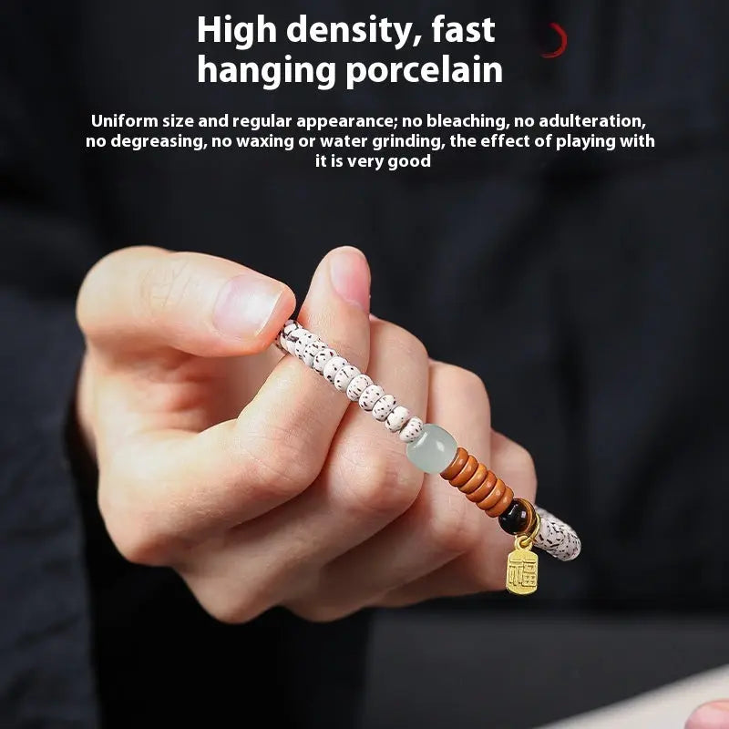 Single-wrap Bracelet Crescent Moon High Density Smooth And White - Norellé