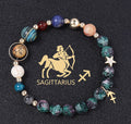 Natural Stone Twelve Constellations Bracelets Cut Hemp Stone Fashion - Norellé