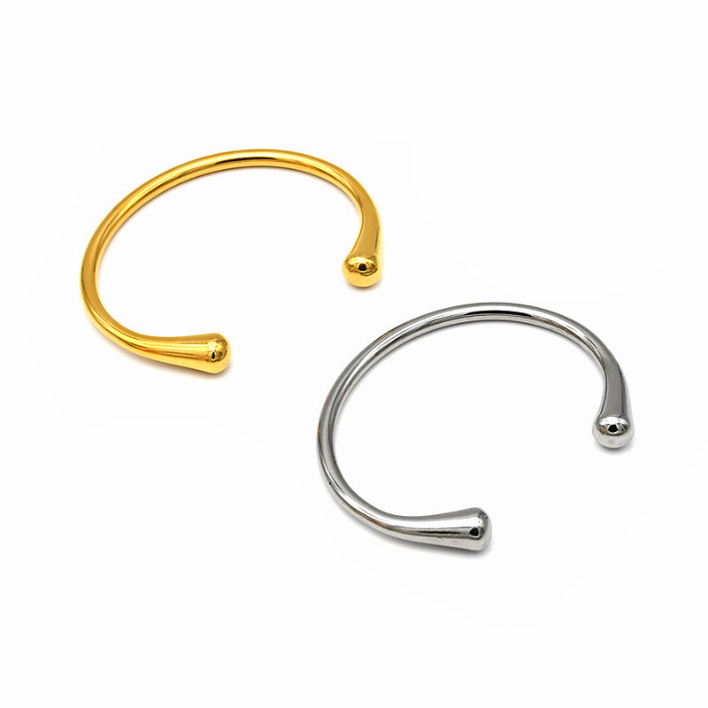 18K Gold Plated Simple Drop Shape Titanium Steel Bracelet - Norellé