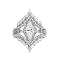 Crown Horse Eye Diamond Ring Set Copper Luxury - Norellé