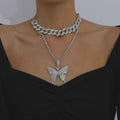 Necklace with diamond butterfly necklace - Norellé