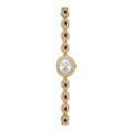 Mid-ancient Fashion Oval Colored Gems Rainbow Light Luxury Watch - Norellé