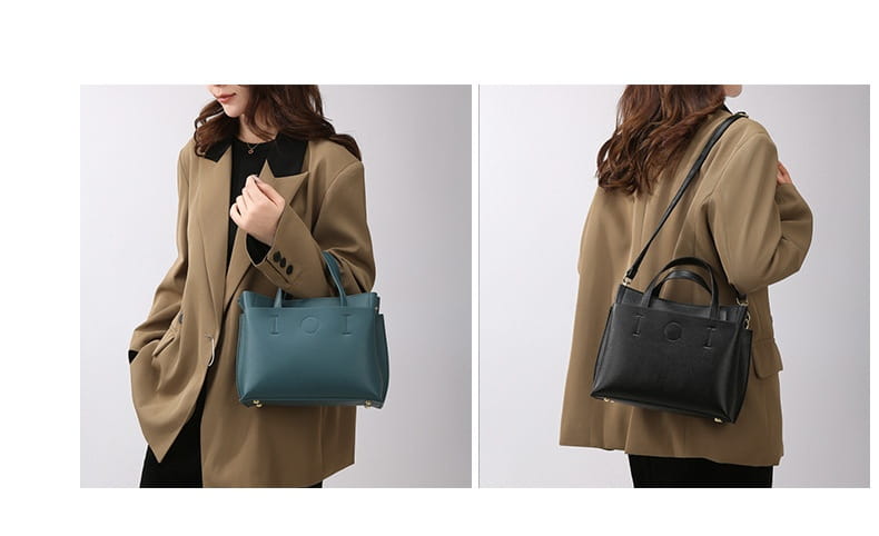 Tote Bag Large Capacity Multi-compartment Soft Surface Messenger