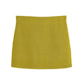 Golden Breasted Long Sleeve Knitted Coat Skirt Suit - Norellé