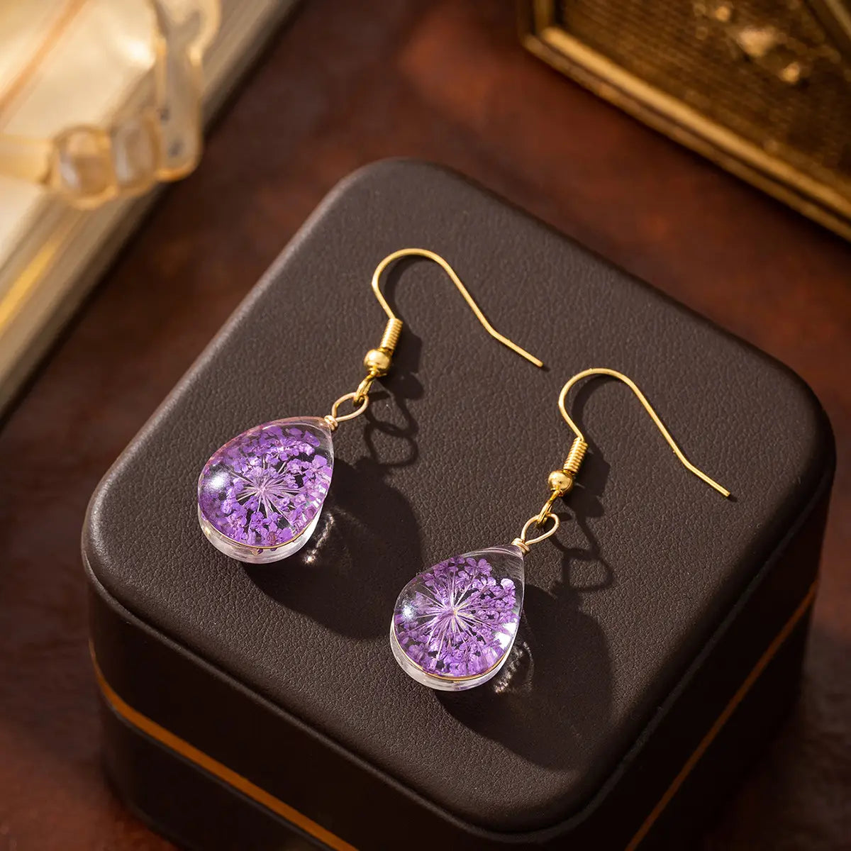 Drop-shaped Transparent Dream Glass Ball Earrings