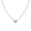 S925 Sterling Silver Necklace Women's Advanced Oval Water Foam 8A Heart-shaped Zircon Flower Horse Eye Clavicle Chain - Norellé