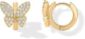 Fashion Copper Inlaid Zirconium Butterfly Ear Ring Niche - Norellé
