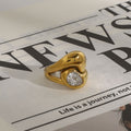 Zircon Titanium Steel Ring Does Not Fade - Norellé