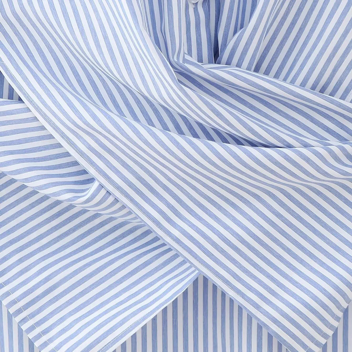 Loose Striped Lace-up Multi-color Long Sleeve Shirt