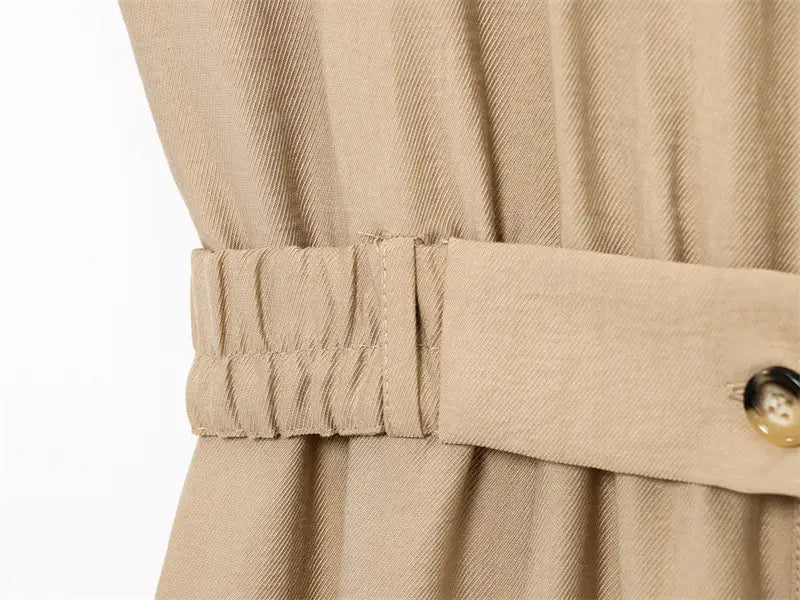 High-grade Sleeveless Slim With Belt Jumpsuit