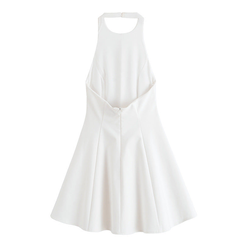 Wave Decoration Hanging Collar Dress - Norellé