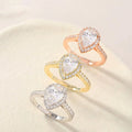 S925 Inlaid Water Drop Pear-shaped Zircon Women's Ring - Norellé