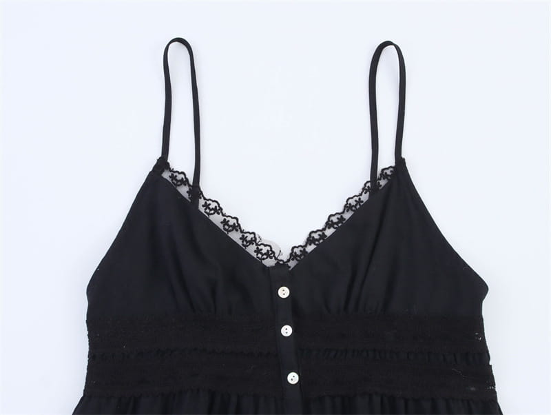 Solid Color Embroidered Lace Top