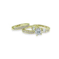 Creative Rectangular Zircon Three-piece Ring Set - Norellé