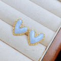 Fruit Color Love Heart Stud Earrings Female Simple Elegant Sweet - Norellé