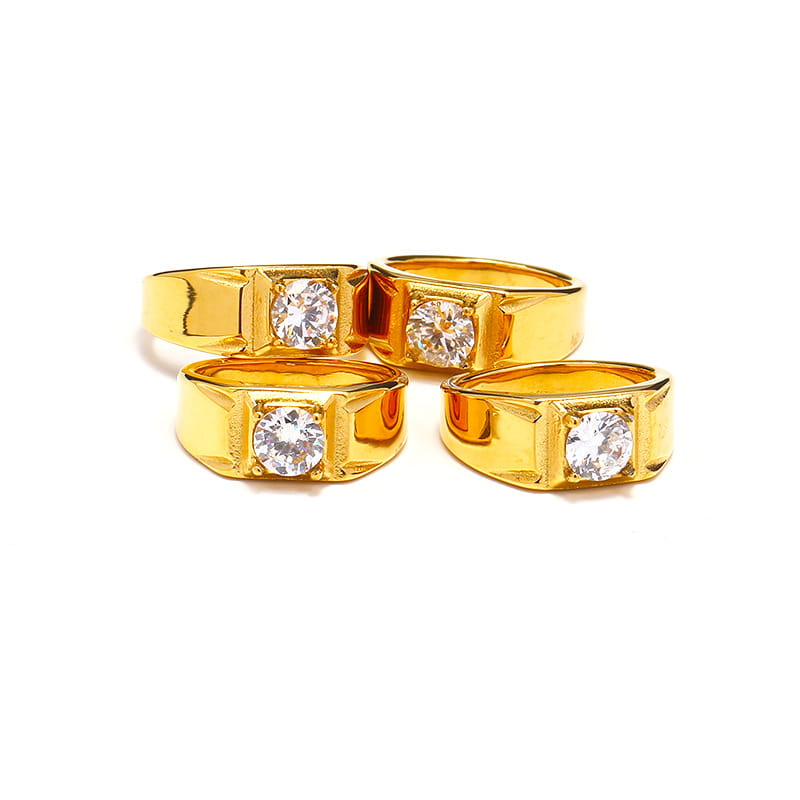 Fashion Simple Square Diamond Unisex Ring