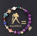 Twelve Constellations Bracelets Natural Stone Hemp Stone Cut Surface Eight Planets - Norellé