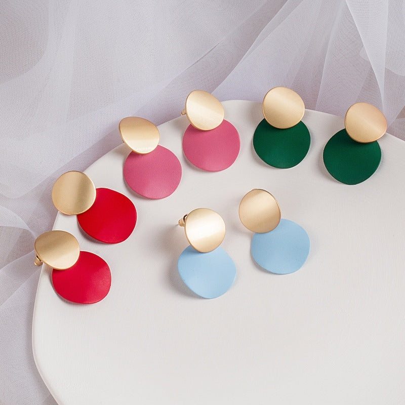 Morandi Contrast Earrings Korean Fashion Advanced - Norellé