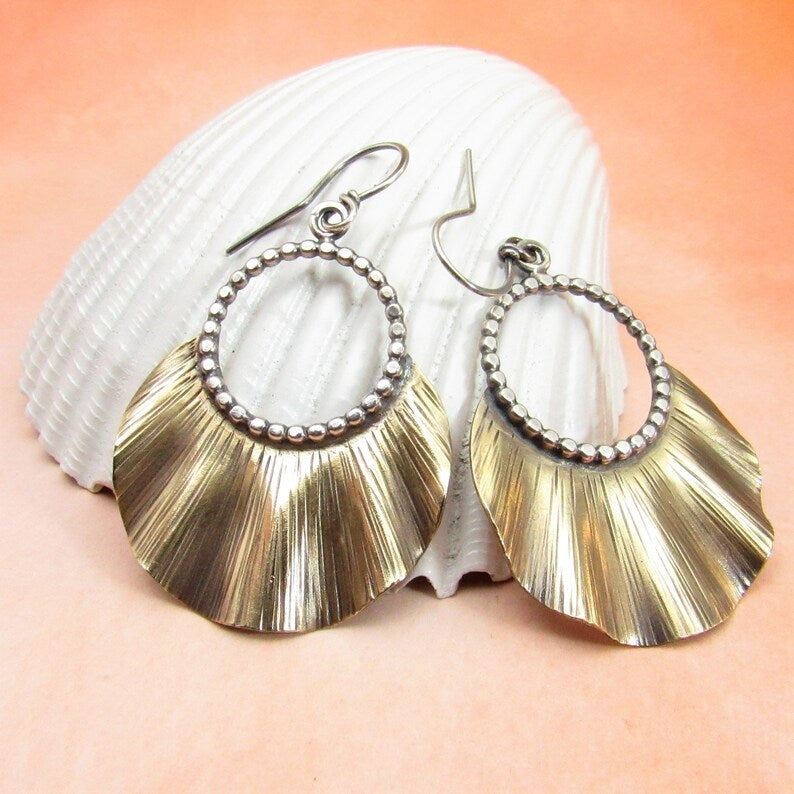 Fashion Leaf Two-tone Earrings - Norellé
