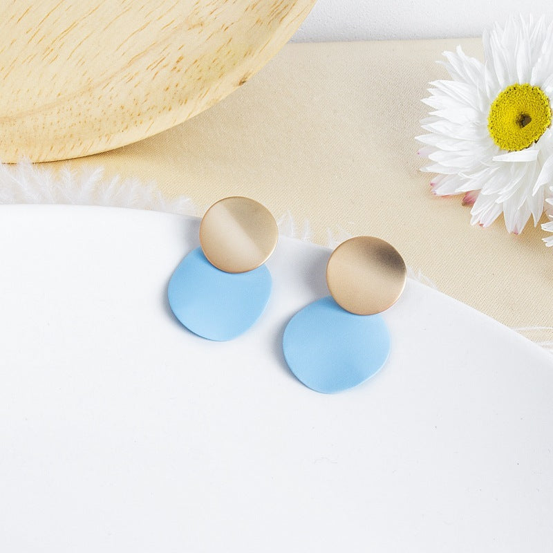 Morandi Contrast Earrings Korean Fashion Advanced - Norellé