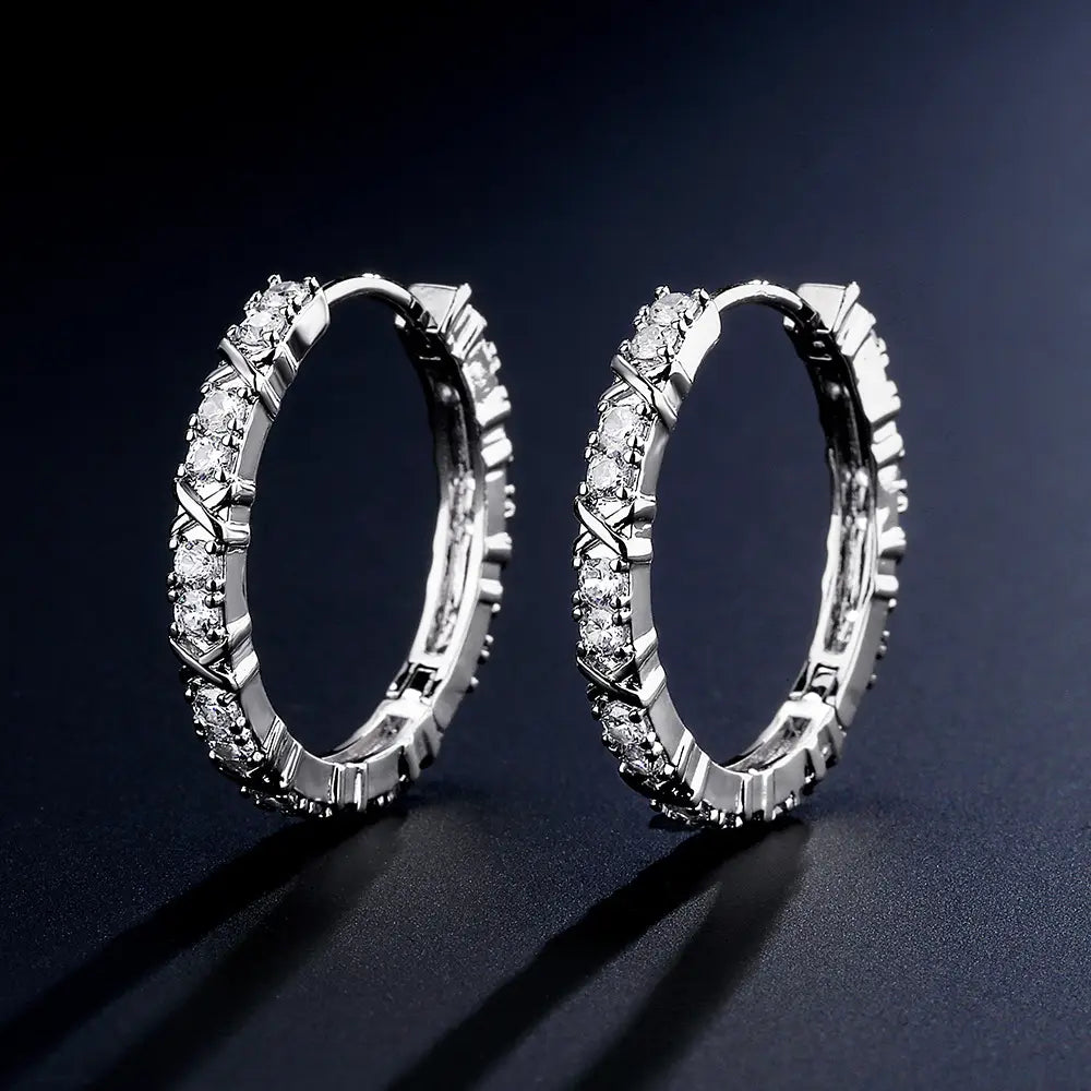 Cold Geometric Round Earrings Women