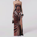 Women's Spring Clothing Tube Top Dress High Slit Long Dress - Norellé