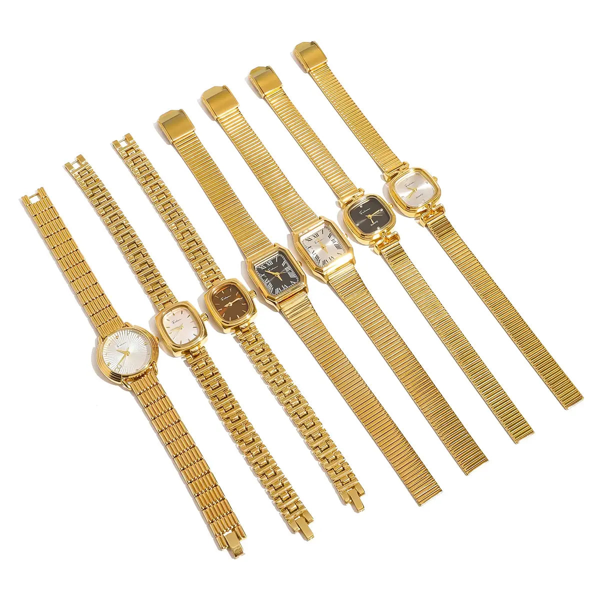 Gold Color Plated Stainless Steel Quartz Mechanism Watch