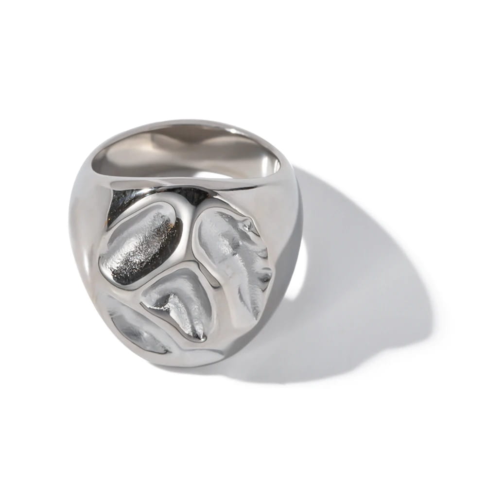 Vintage Stainless Steel Unique Heart Shaped Ring