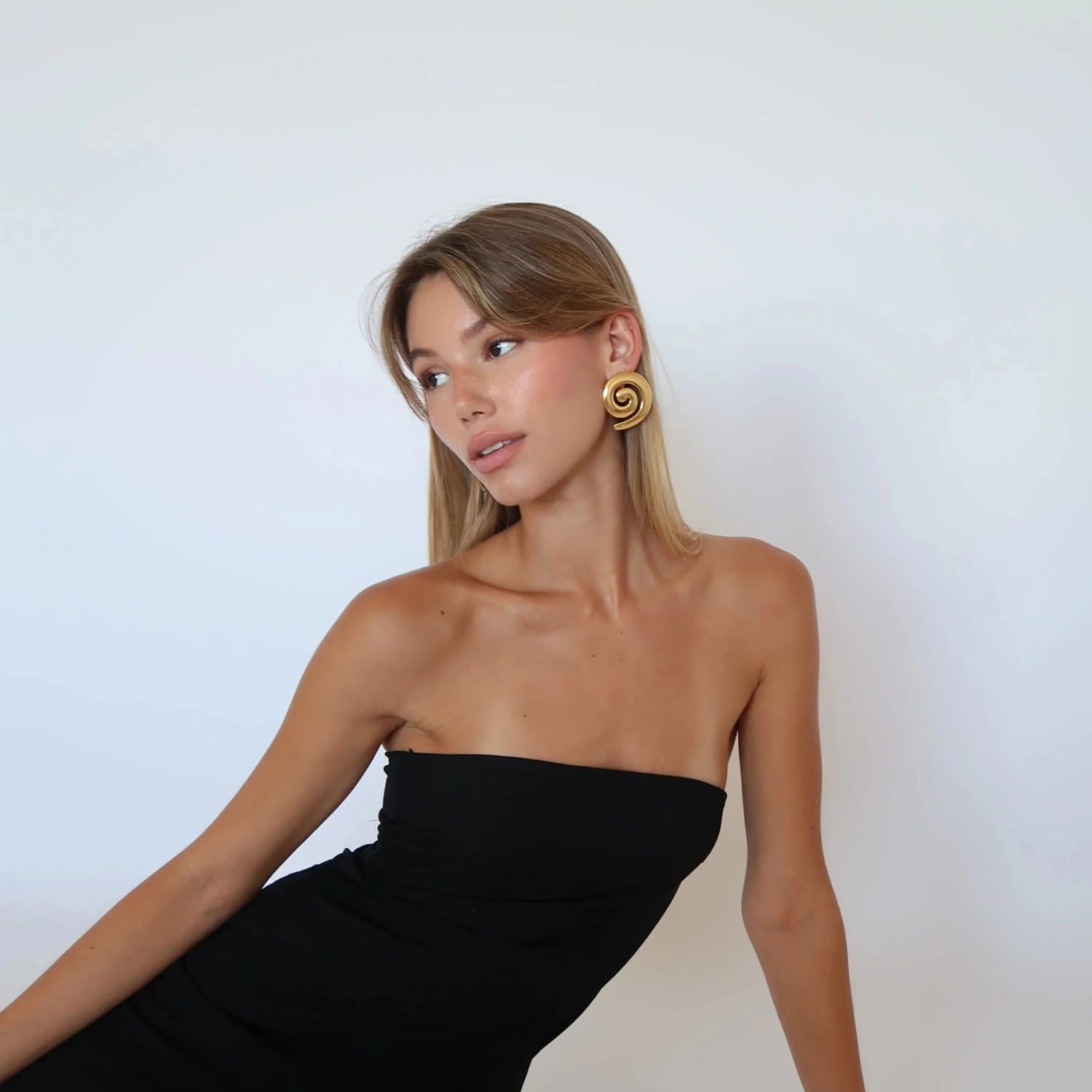 Stainless Steel Metal Spiral Stud Earrings