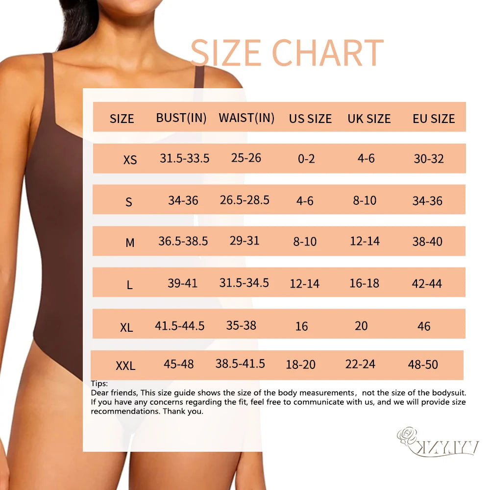 Bodysuit Thong Vest Body-Hugging T-shirt Women Square Neck Sleeveless Bodywear
