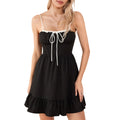 Elegant Women Summer Lace Floral Patchwork Corset Mini Dress - Norellé