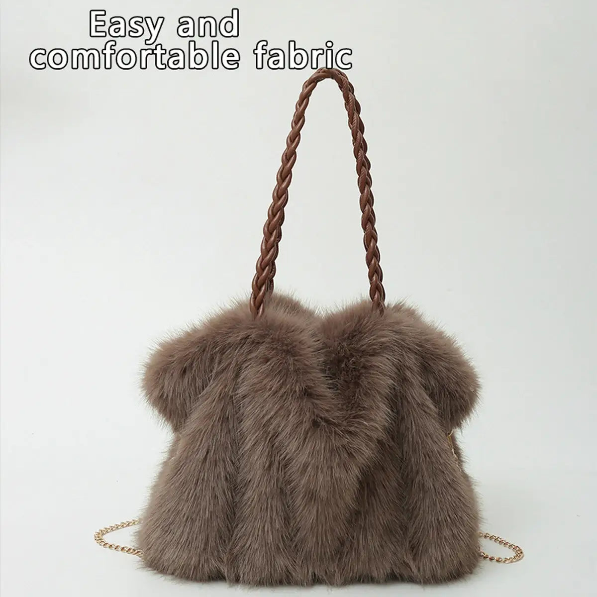 Women’s Fashionable Plush Large Capacity Tote Bag