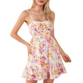 Elegant Women Summer Lace Floral Patchwork Corset Mini Dress - Norellé