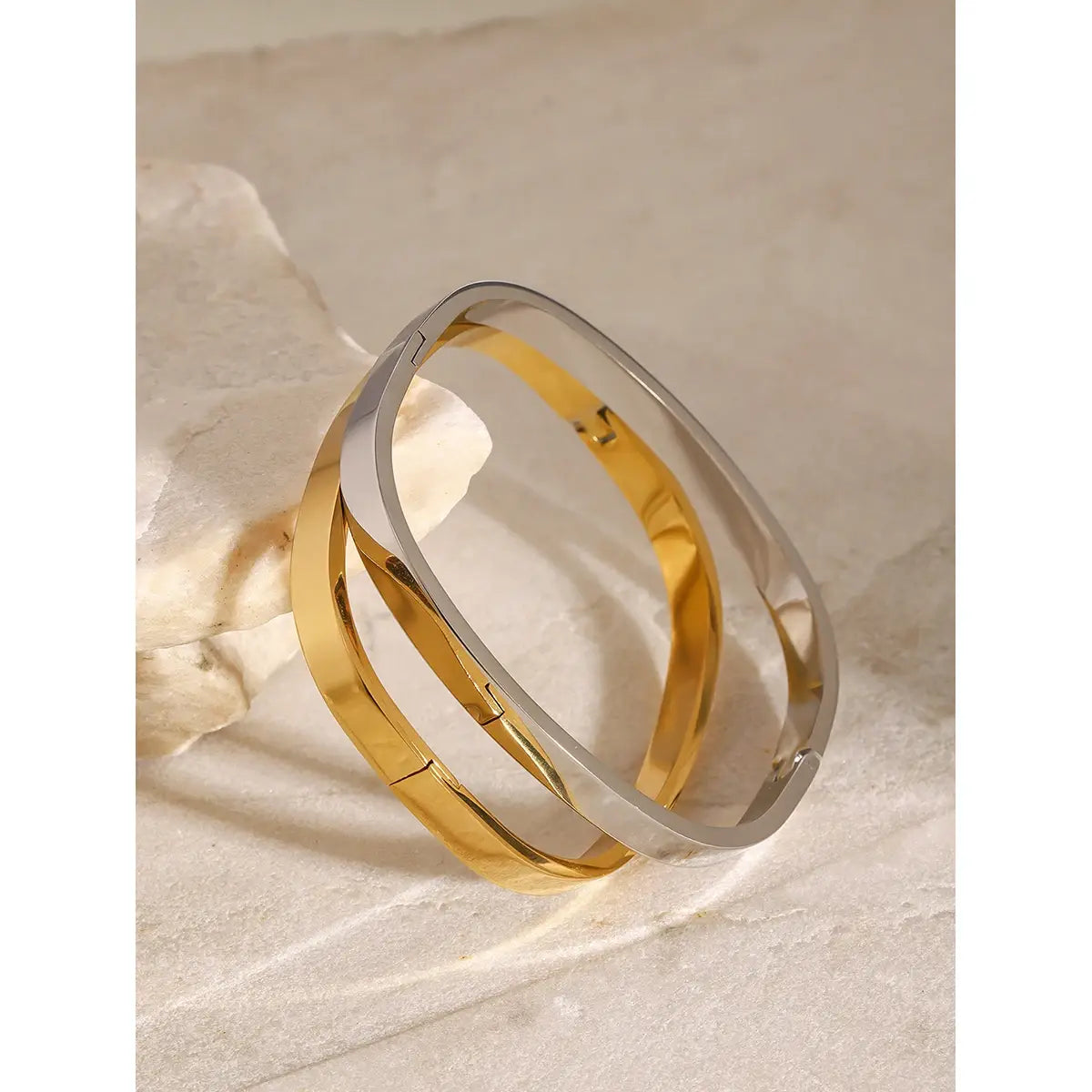 High Quality Stainless Steel Square Wide Bracelet Bangle