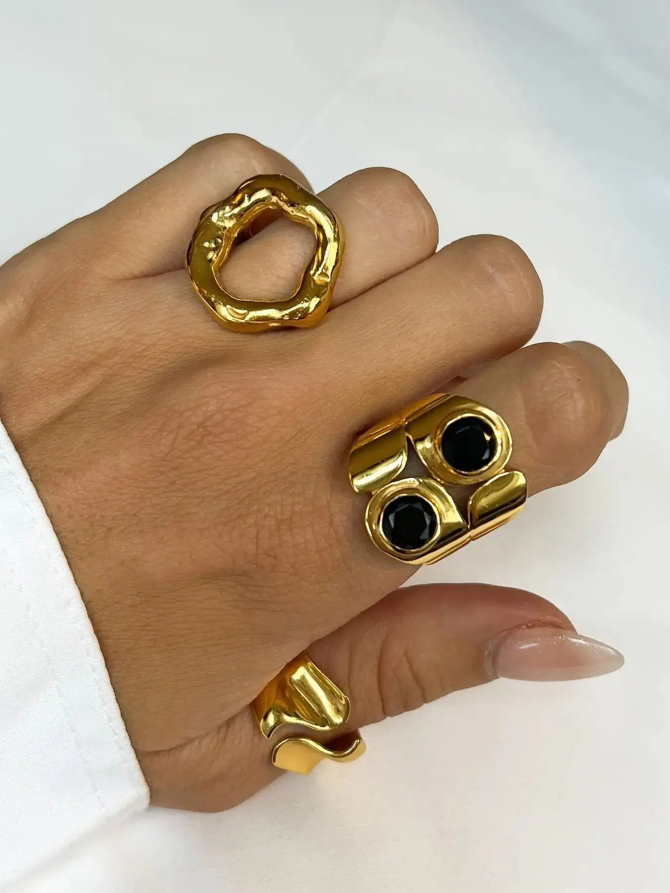 Vintage Stainless Steel Unique Heart Shaped Ring