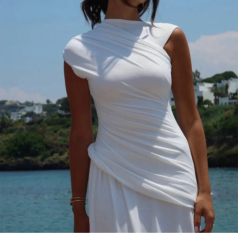 Elegant White Women Maxi Dress - Norellé